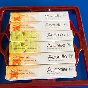 Acorelle Roll-On Perfume Lot of 6 Vanilla Blossom & Land of Cedar 10ml NIB